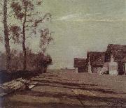 Isaac Levitan, Village by Moonlight